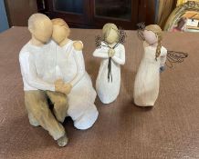3 Willow Tree Figurines