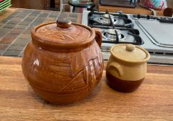 Vintage McCoy Brown Glazed Bean Pot