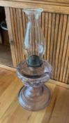 Antique Peanut Oil Lamp with Smokey Tint