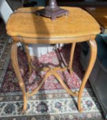 Antique Tiger Oak Side Table