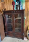 Antique Glass Front Book Shelf