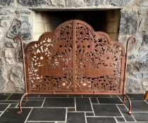 Patina Wrought Iron Fireplace Screen