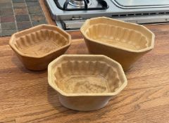 Group of 3 Antique Ceramic Butter Molds