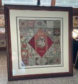 Framed Antique Needlepoint dated 1885