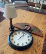 Sterling and Noble Wall Clock with Country Primitive Welcome Plaque