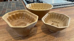 Group of 3 Antique Ceramic Butter Molds