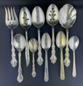 Assorted Silver Plated and Stainless-Steel Serving Pieces