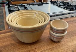 5 Vintage Nesting Mixing Bowls