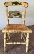 Limited edition Hitchcock rush seat chair from the 1988 Christmas series, numbered 209/200