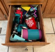 Drawer Lot of Tumblers and Water Bottles