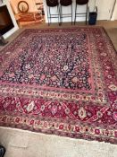 Large Kermin Hand Knotted Persian Wool Rug