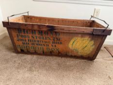vintage wooden banana box from Richmond Food Stores, Inc