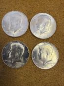4 - 1965 Kennedy Half Dollars