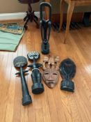 5 Wooden Tribal Statues