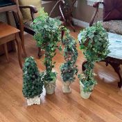 Group of 4 Ivy Topiaries