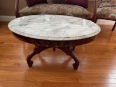Antique Marble Top Coffee Table