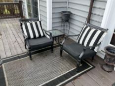 2 Outdoor Armchairs 28w x 33 d x 34 tall