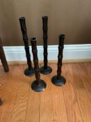 Set of 4 Metal Candle Holders
