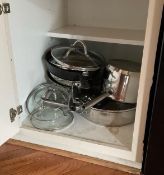 Cabinet Lot of Pots and Pans