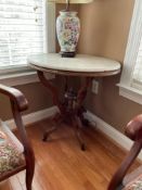 Antique Oval Marble Top Table