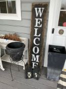 Large Primitive Style Welcome Sign