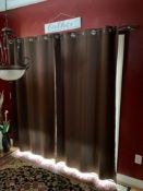 Pair of Decorative Curtain Panels with Double Rod