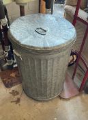 3 Metal Trash Cans
