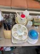 Lot of Plastic Kitchenware and Utensils