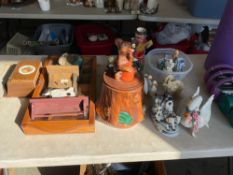 Assorted Figurines and Wooden Decor