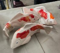 3 Koi Fish Garden Ornaments