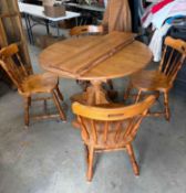 Wooden Kitchen Table with 4 Chairs