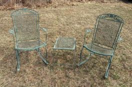 Wrought Iron Patio Chairs and Table