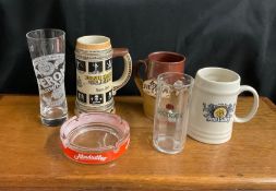 Vintage Beer Steins and Almdudler Ashtray