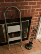 Fireplace Tools and Step Stool