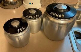 Vintage Kromex Aluminum Cannister Set