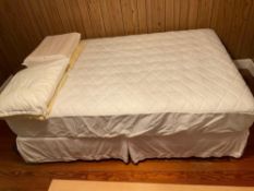 Full Size Mattress and Box Spring with End Table