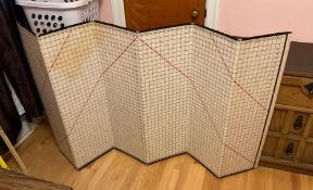 Vintage Fabric Pattern Cutting Board with File Cabinet