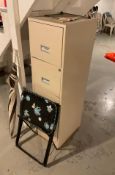 Vintage Tray Tables with File Cabinet