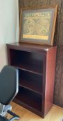 Framed Blaeu Wall Map and Bookcase