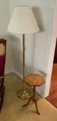 Floor Lamp and Pedestal Side Table