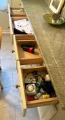 Contents of Kitchen Bar Cabinets and Drawers