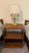 Vintage Brass Table Lamp with Nightstand