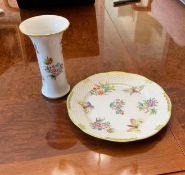 Vintage Herend Plate and Vase