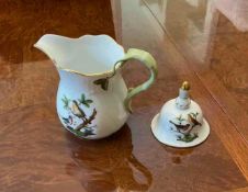 Vintage Herend Pitcher and Bell