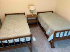 Pair of Twin Bed Frames with Mattresses