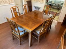 Chinoiserie Style Dining Room Table with 6 Chairs