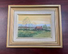 Framed Original Small Oil Painting Signed 