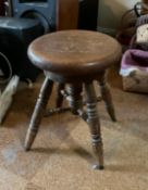 Antique Piano Stool