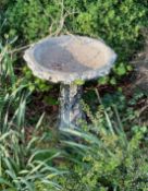 2 Concrete Birdbaths