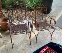 Pair of Wrought Iron Chairs